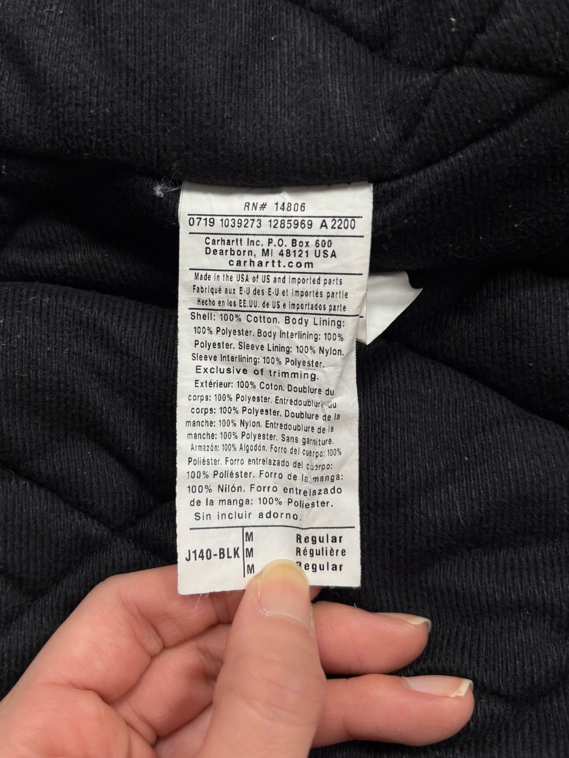 칼하트 블랙 액티브 자켓 상품이미지7