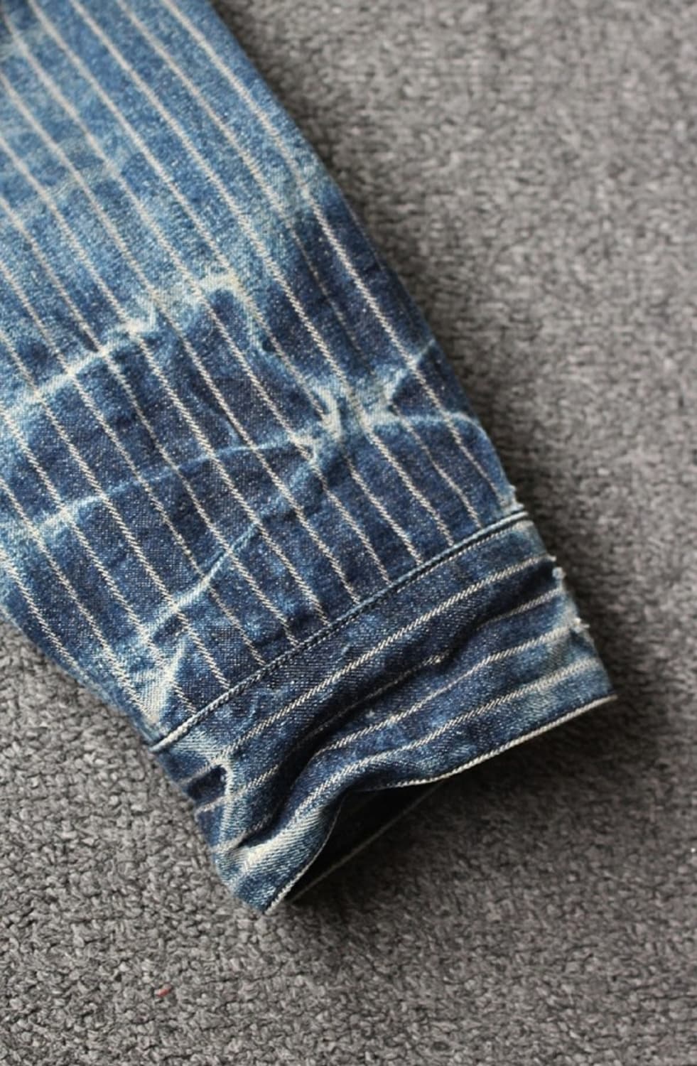 유니섹스 빈티지 스트라이프 데님 자켓 상품이미지5
