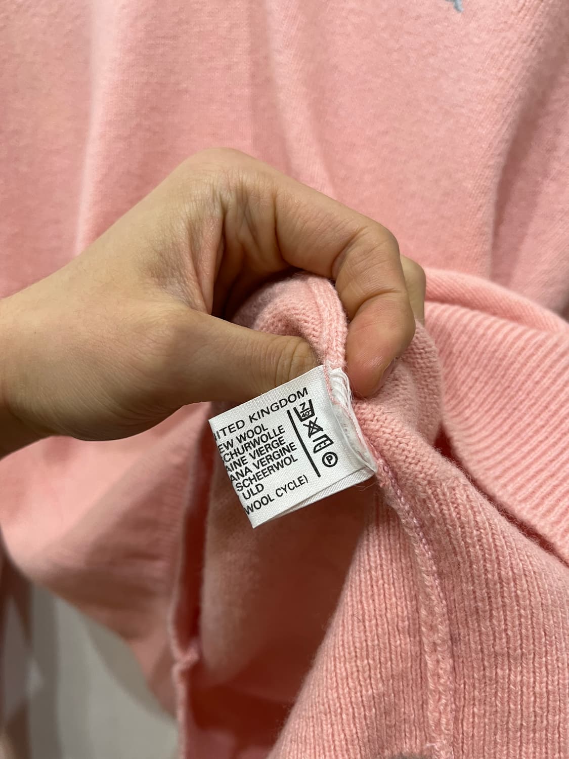 90s 버버리 램스울 니트 Made in SCOTLAND 상품이미지6