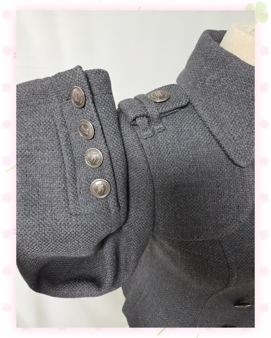 버버리 블루라벨 차콜 숏코트 상품이미지8