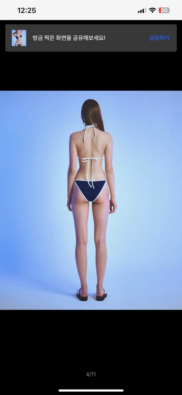 비나제이 트라이앵글 비키니 세트 네이비 상품이미지3