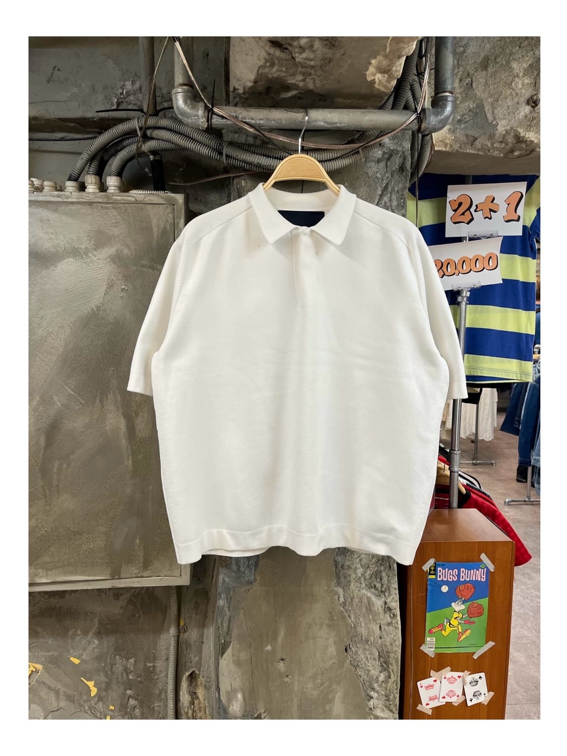 준지 juun.j 반팔 카라티 화이트 48 #csz3842 상품이미지1