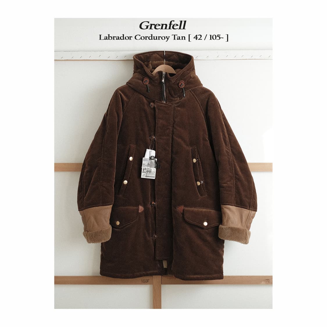그렌펠 래브라도 코듀로이 파카 42(105~)사이즈 브라운 상품이미지1