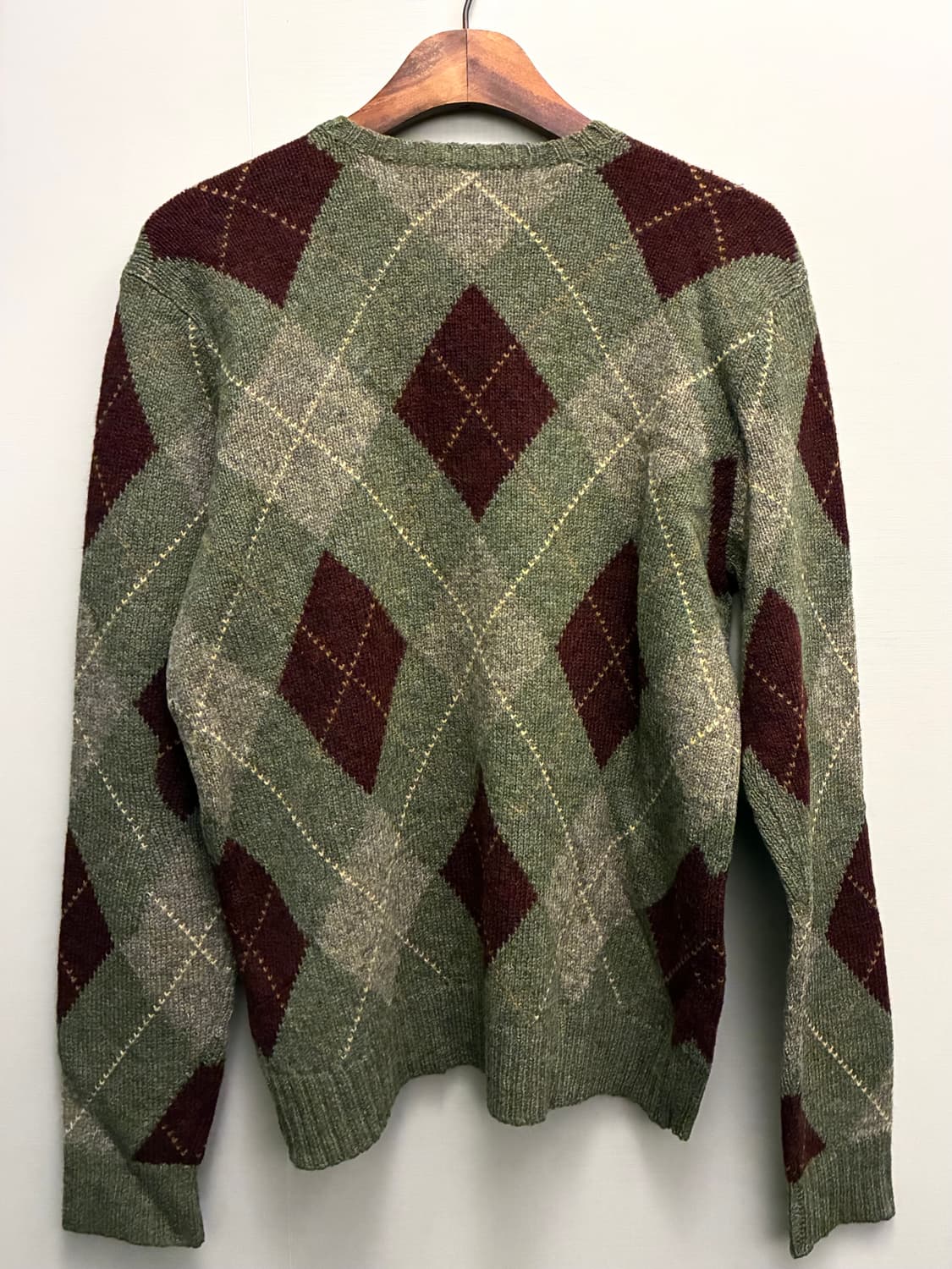 (M/100)00s 폴로랄프로렌 아가일 램스울 크루넥 니트 폴로니트 상품이미지6