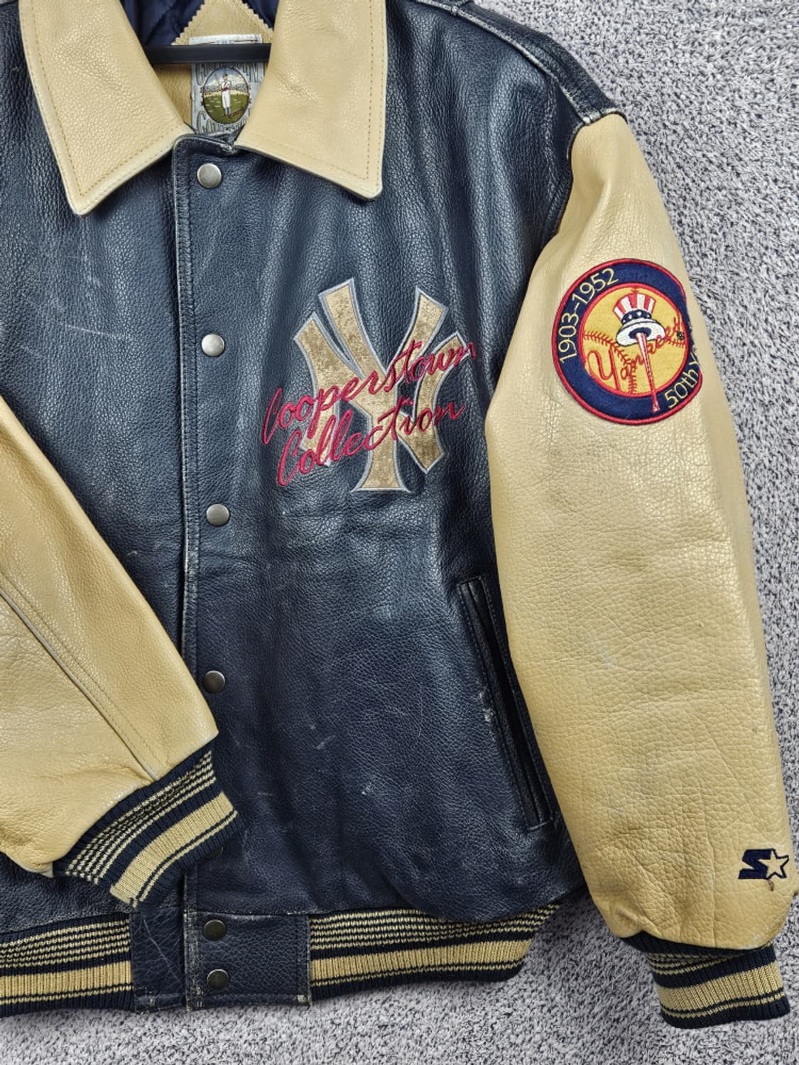 스타터 뉴욕양키스 쿠퍼스타운컬렉션 배색 가죽 자켓 ( L )/ 10210 상품이미지4