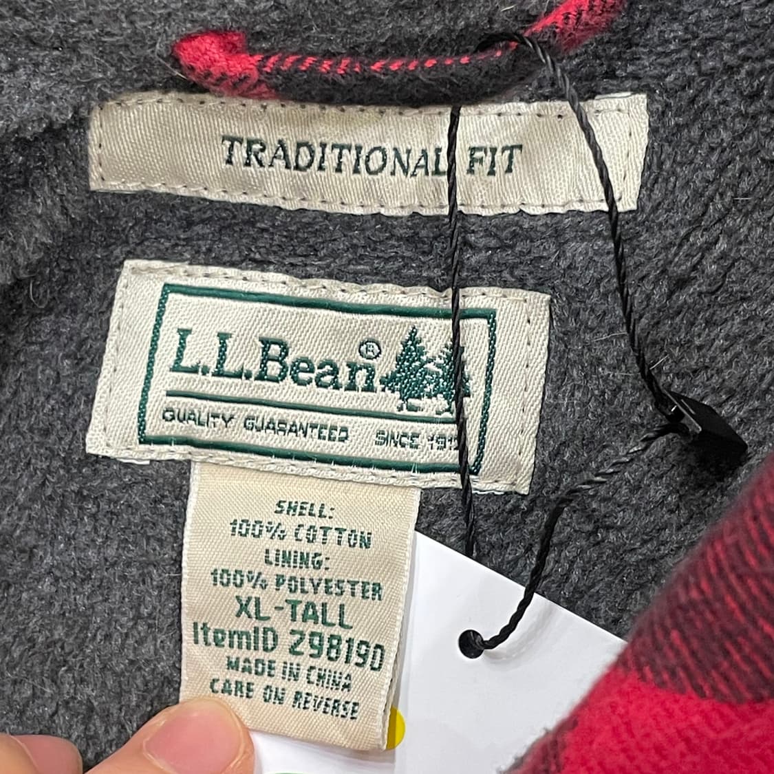 (XL) L.L.Bean 엘엘빈 체크 셔츠 자켓 트레디셔널핏 상품이미지5