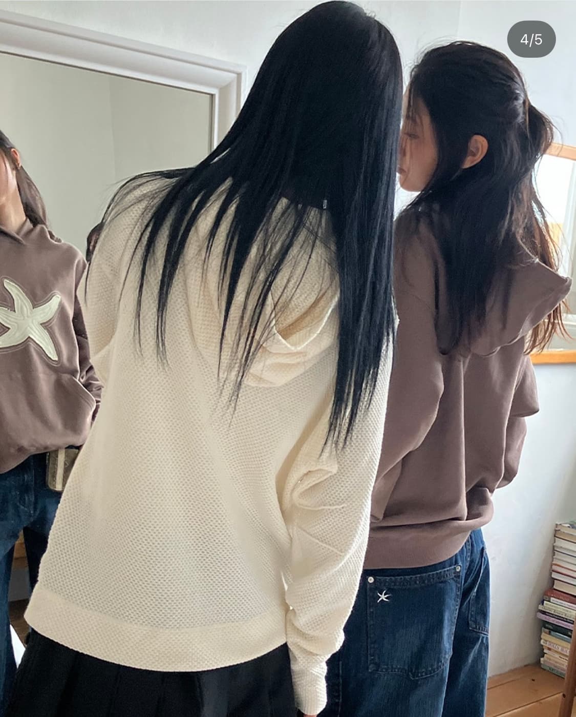 TCM waffle hooded crop jacket (ivory) 상품이미지2