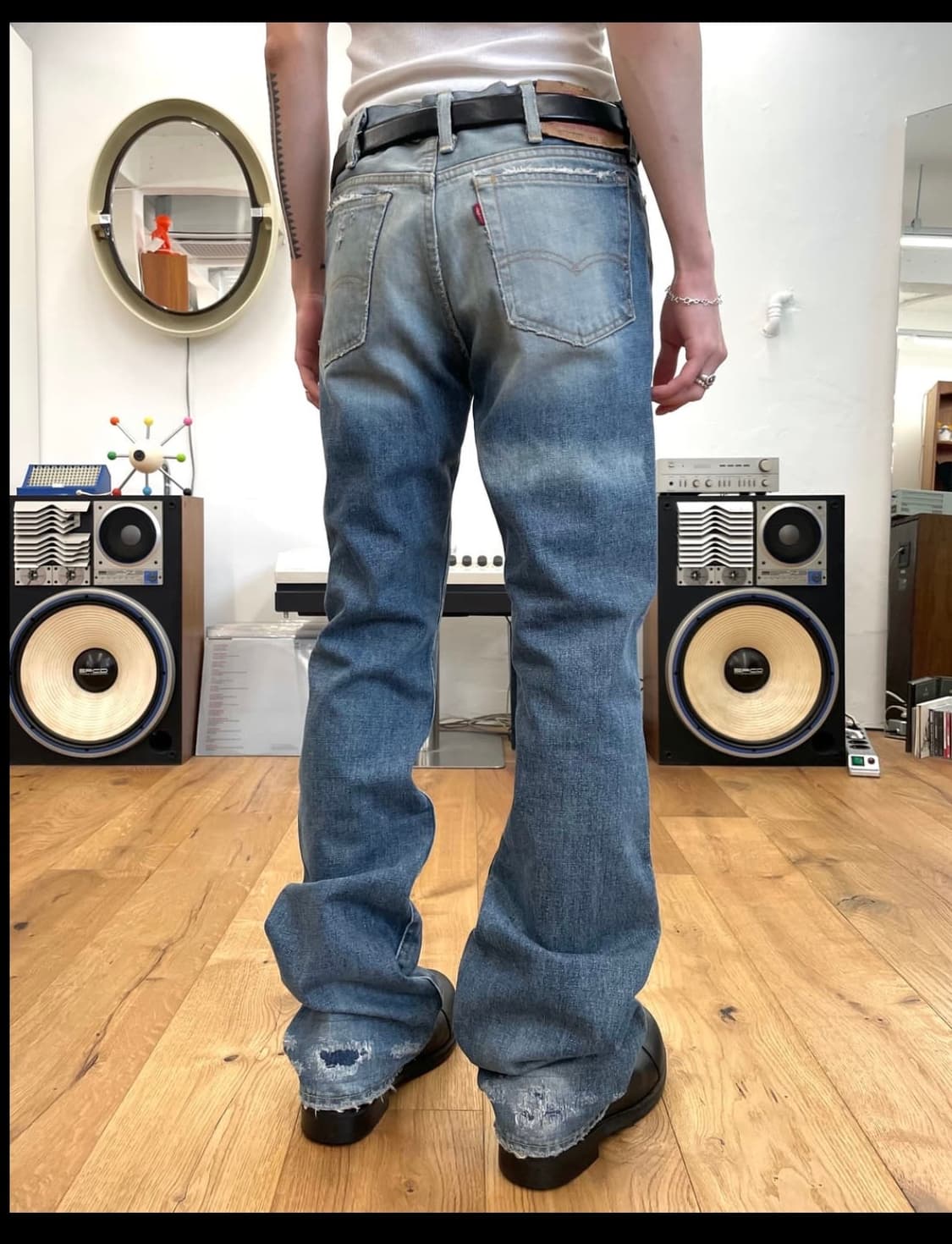 [32] LVC 리바이스 517 패치워크 플레어 데님 팬츠 상품이미지3