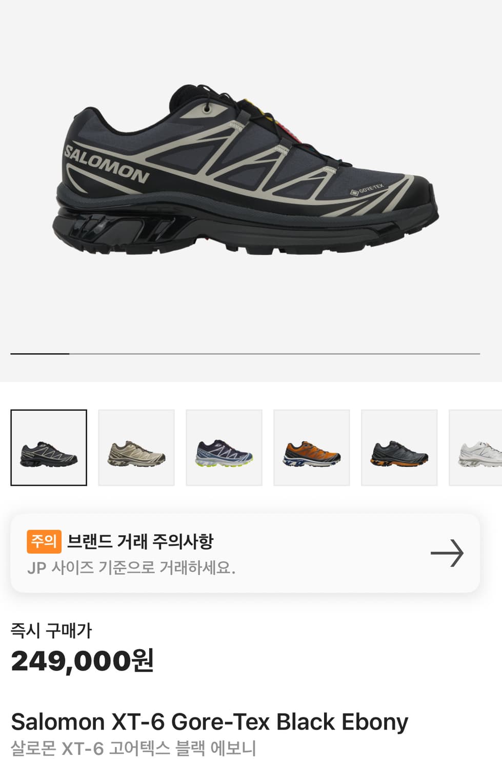 살로몬 xt-6 블랙에보니 상품이미지1