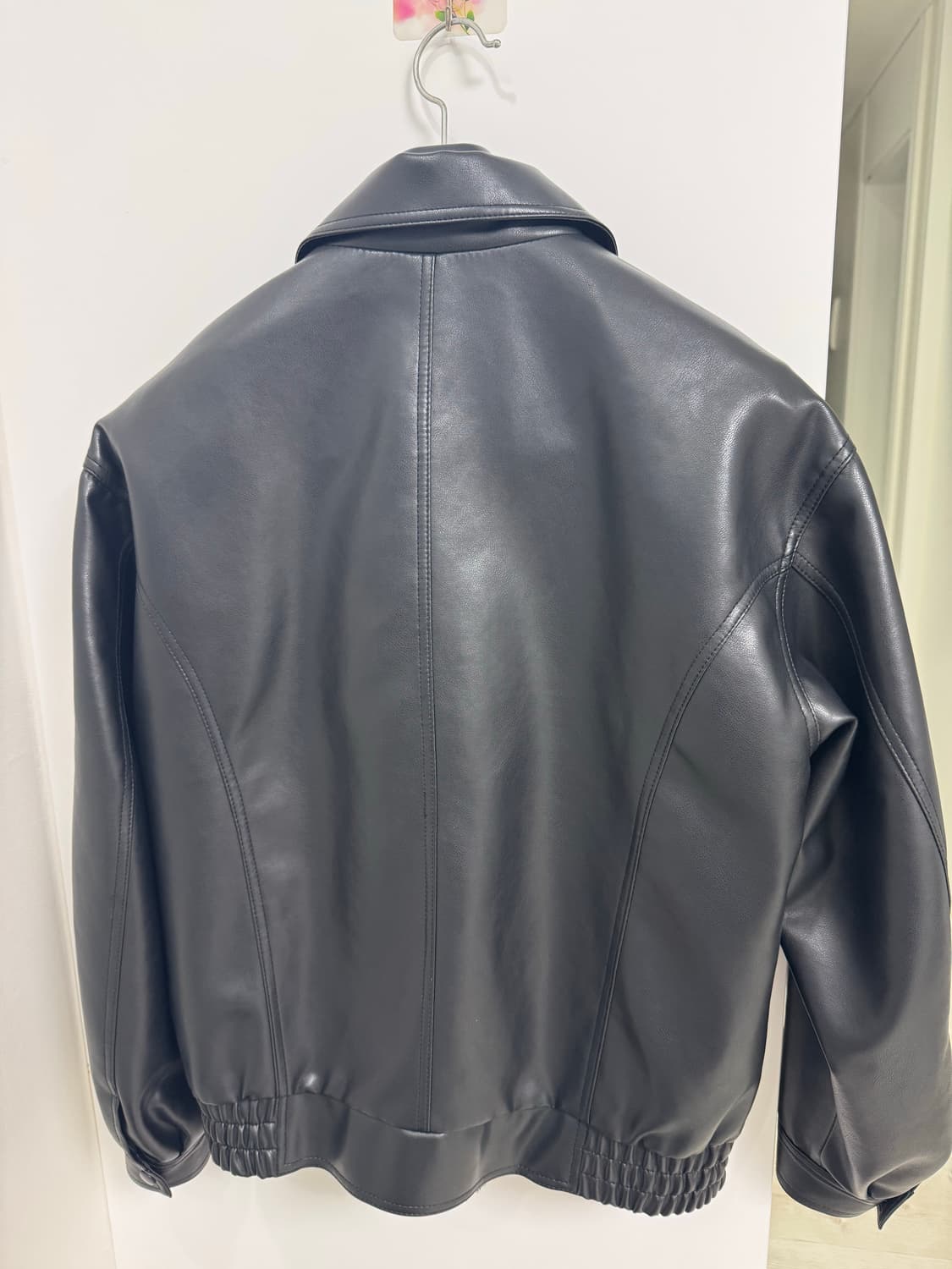 도프제이슨 가죽자켓 비건레더 커브드 보머 자켓 XL 상품이미지3