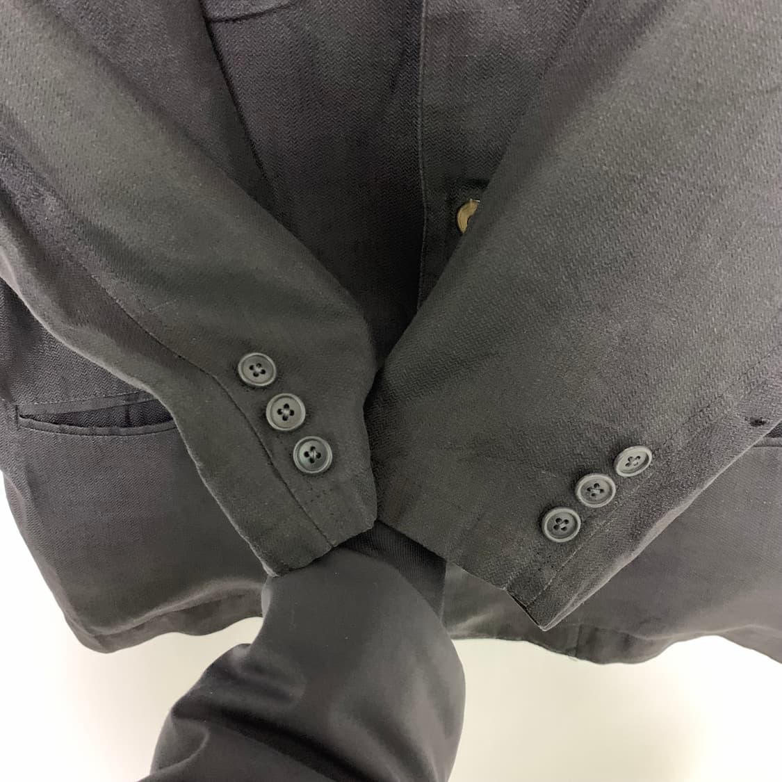 요지야마모토 포맨 Y’S 린넨 싱글 자켓 블랙 M 빈티지 블레이저 상품이미지3