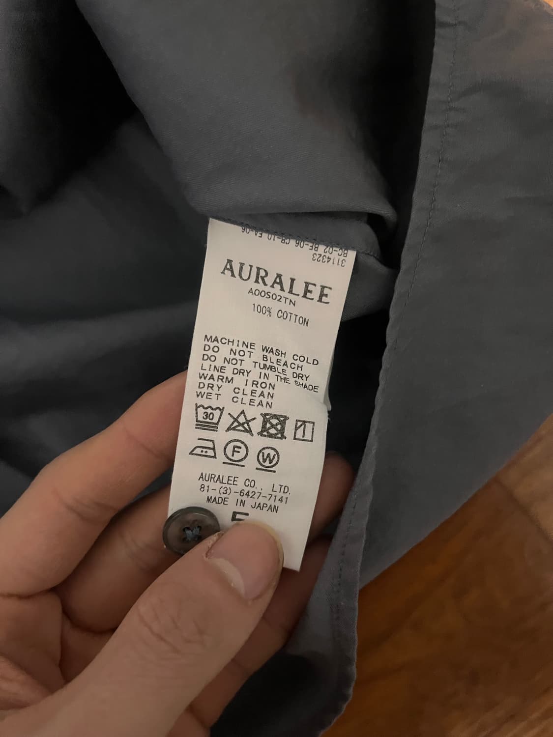 오라리 블루그레이 반팔셔츠5 상품이미지3