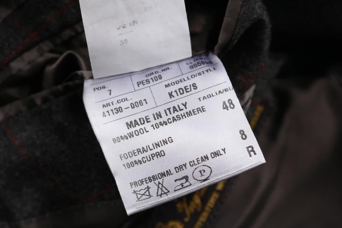 [M] 크리스찬 라크르와 로로피아나 체크 블레이저 (캐시미어 10%) 상품이미지9