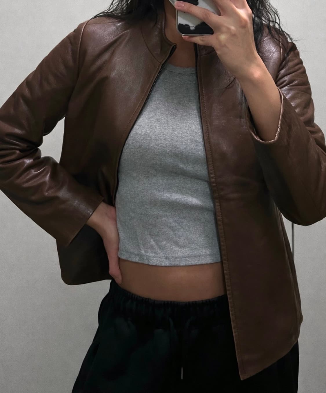 빈티지 브라운 양가죽 자켓 상품이미지6