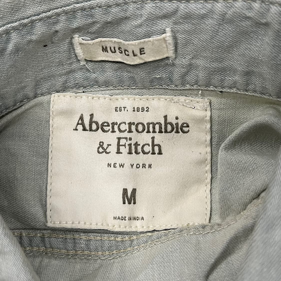 [정품/M] 아베크롬비 라이트 데님 셔츠 남방 b17 상품이미지5