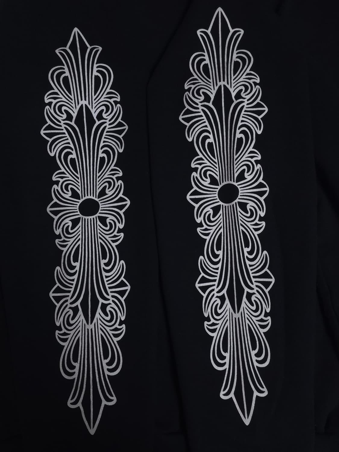 [M] 크롬하츠 홀스슈 플로랄 플리스 후드집업 블랙 상품이미지5