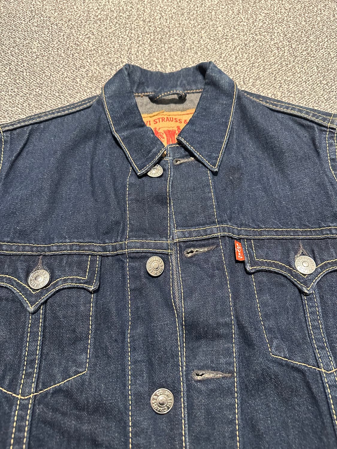 리바이스 아이코닉 TYPE 1 진청 데님 자켓 L 상품이미지2