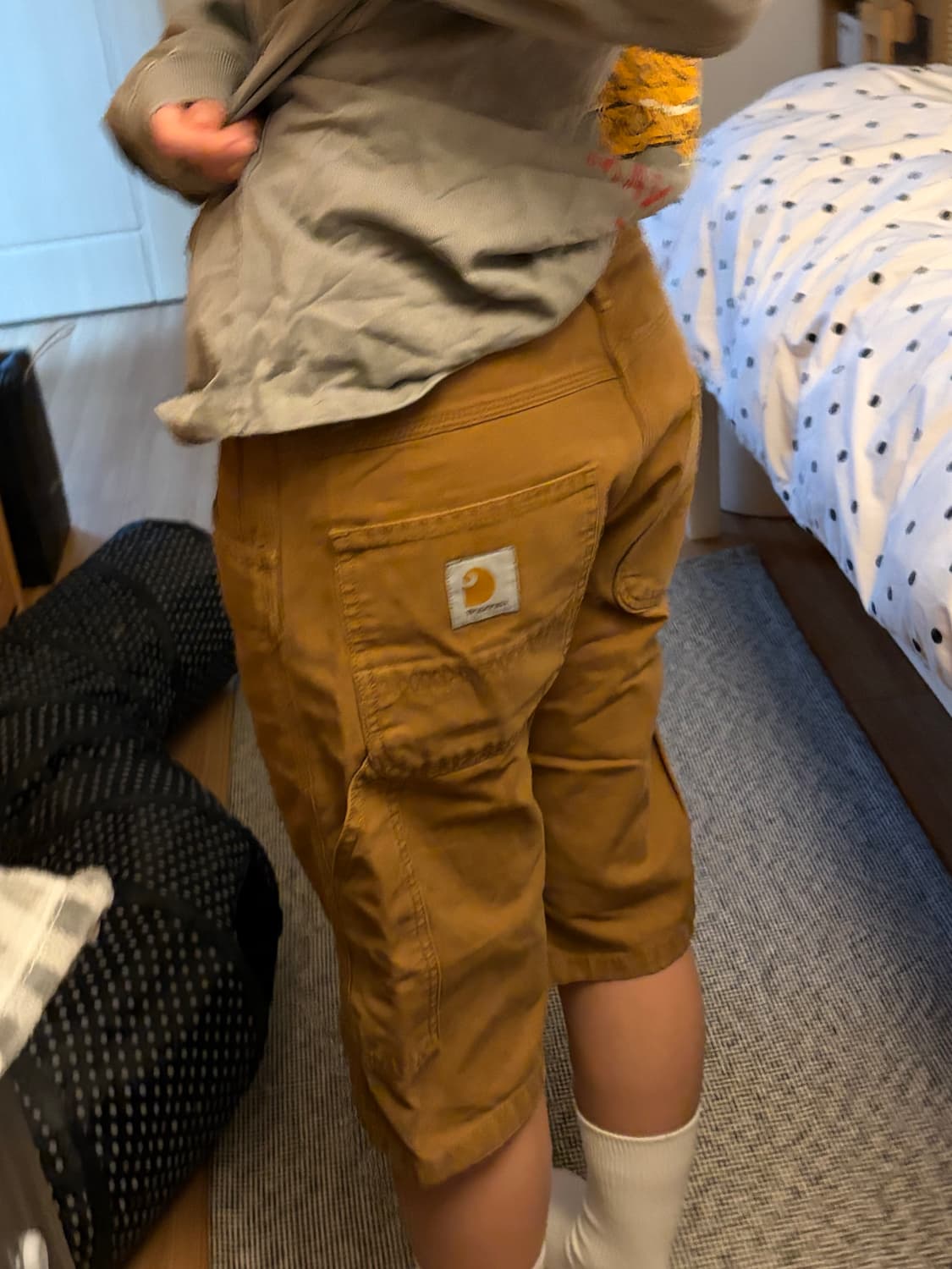 칼하트 5부 사막색? 갈색 바지 상품이미지2