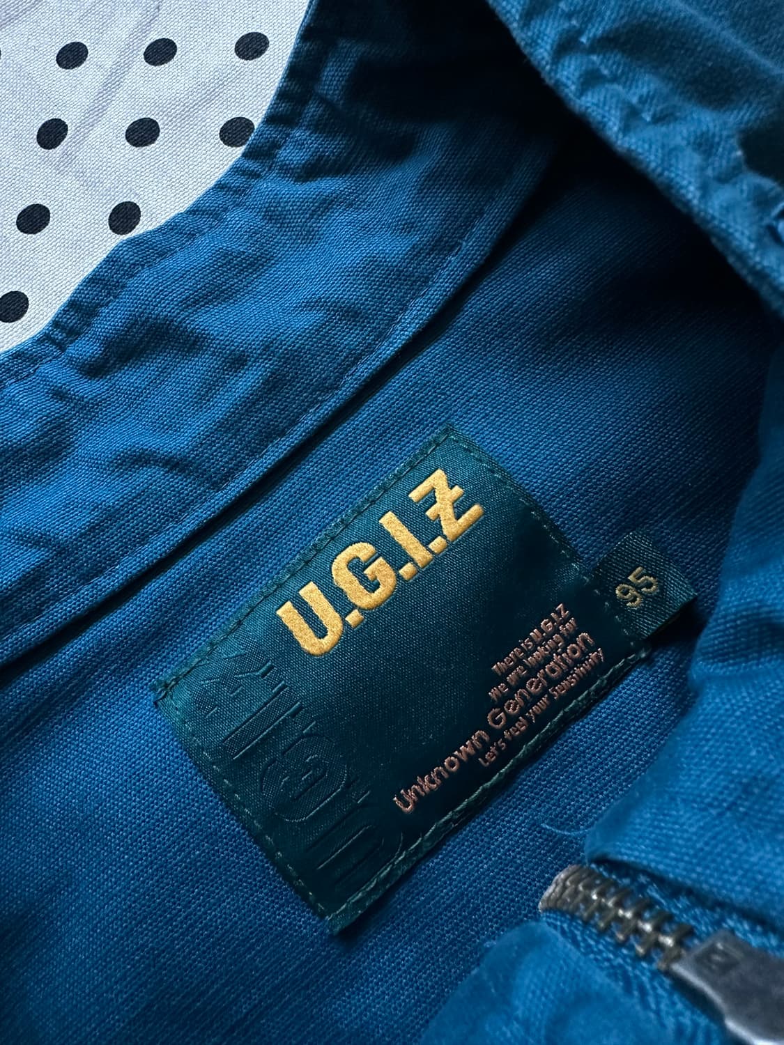 UGIZ 넥버클 블루 디테일 자켓 y2k 락펑크 상품이미지4