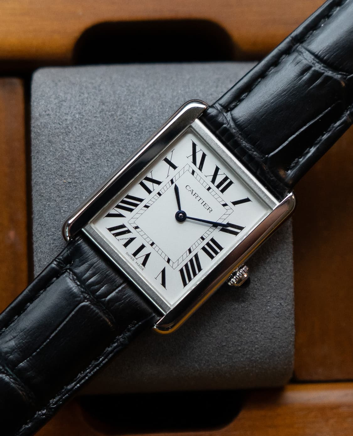 까르띠에 탱크 솔로 L 라지 메탈 시계 상품이미지1