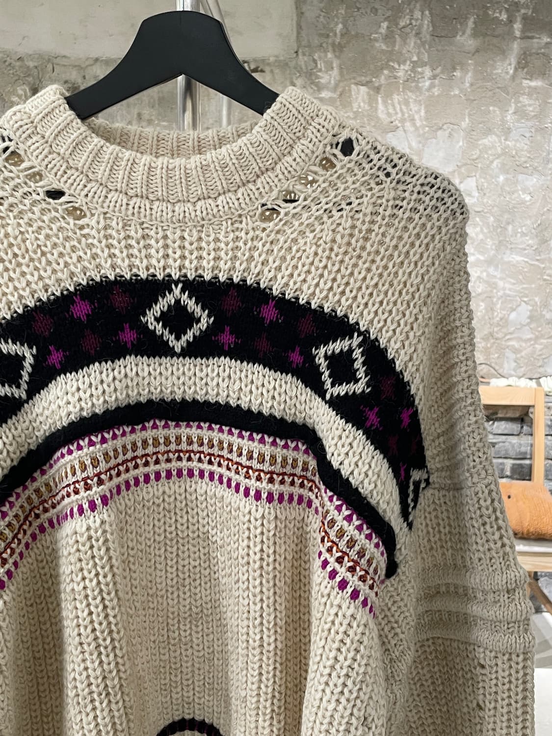 이자벨 마랑 아이보리 쿠퍼 자카드 스웨터 상품이미지3