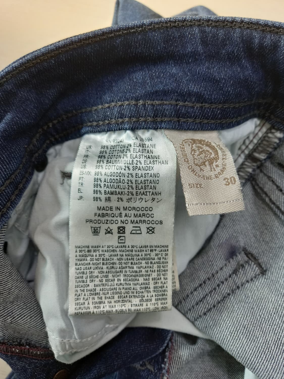 30 DIESEL 골반 워싱 스판스키니 진청 30-145 상품이미지9