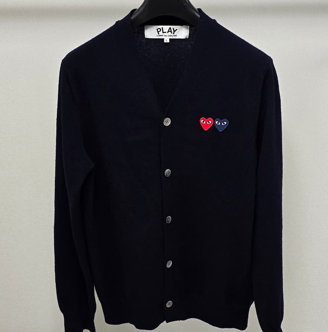 꼼데가르송 더블 와펜 가디건 L사이즈 100 판매 상품이미지1