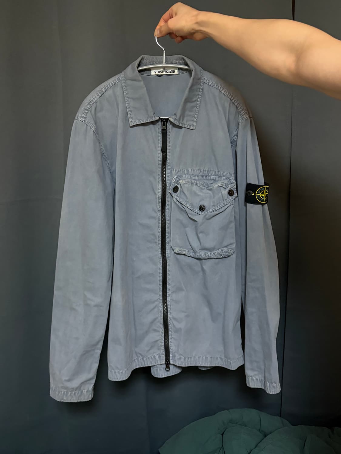 21ss 스톤아일랜드 오버셔츠 스카이블루 상품이미지1