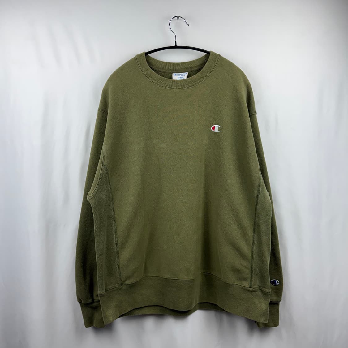 (L) 챔피온 리버스위브 카키 맨투맨 상품이미지2