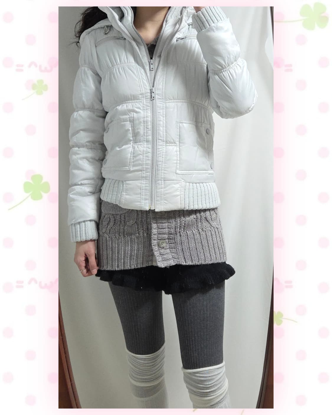 MANGO 하늘색 패딩 상품이미지2