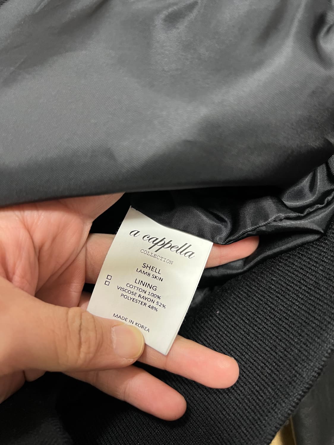 택포35) 아카펠라클로딩 램스킨 A-2자켓 44 양가죽 a2 상품이미지4