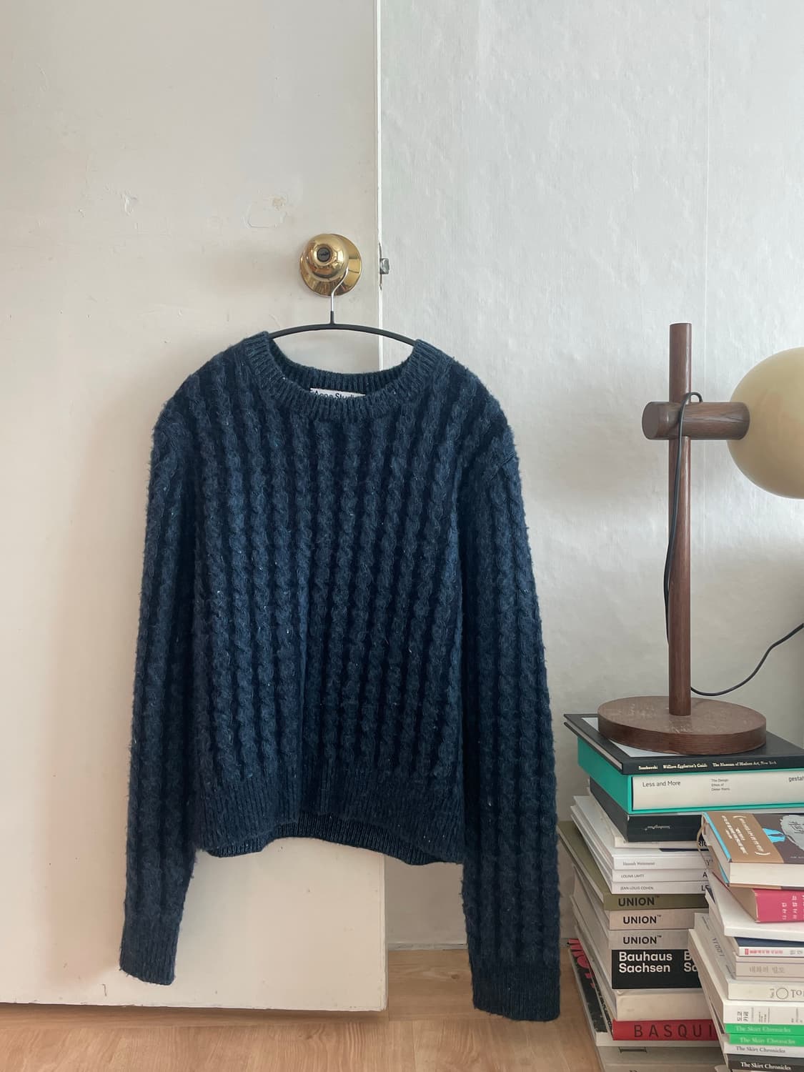Acne Studios 아크네스튜디오 케이블 니트 스웨터 미드블루 M 상품이미지6