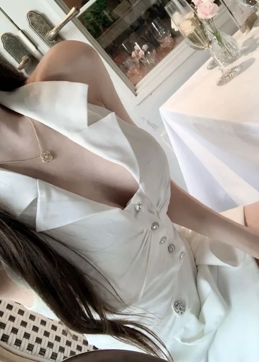 수입의류 큐빅 홀터넥 탑 상품이미지1