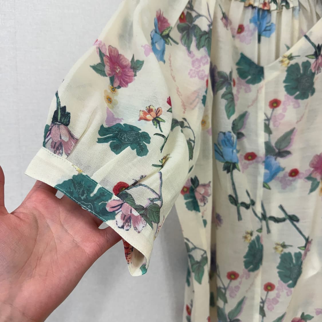 DEWL 듀엘 플라워 블라우스, 스커트 투피스 세트 상품이미지3