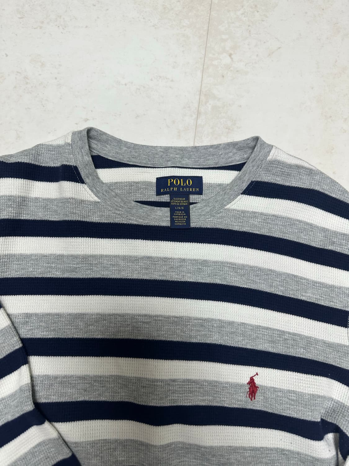 폴로 스트라이프 니트 롱슬리브 상품이미지1