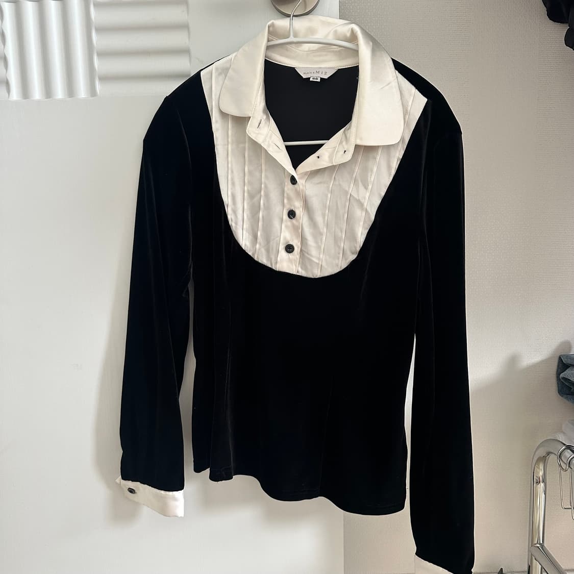 큐빈티지 긱시크 새틴 블라우스 셔츠 레이어드 와이즈걸 shop502 상품이미지1