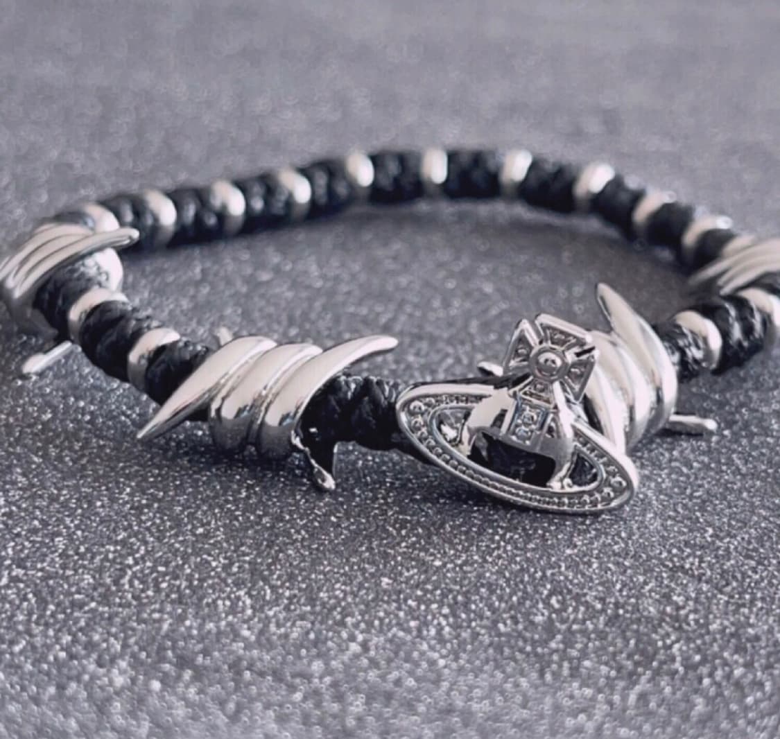 비비안웨스트우드 아카이브orb 쇠사슬 레더 체인 브레이슬릿 팔찌 상품이미지4