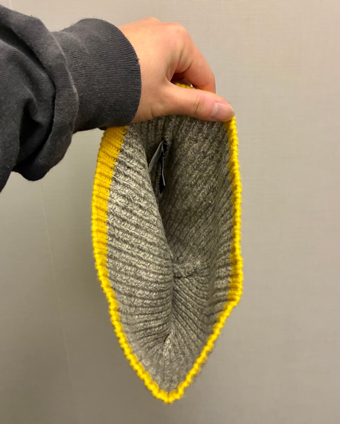 (F)GAP 갭 램스울 오트밀 그레이 배색 숏비니 와치캡 상품이미지7