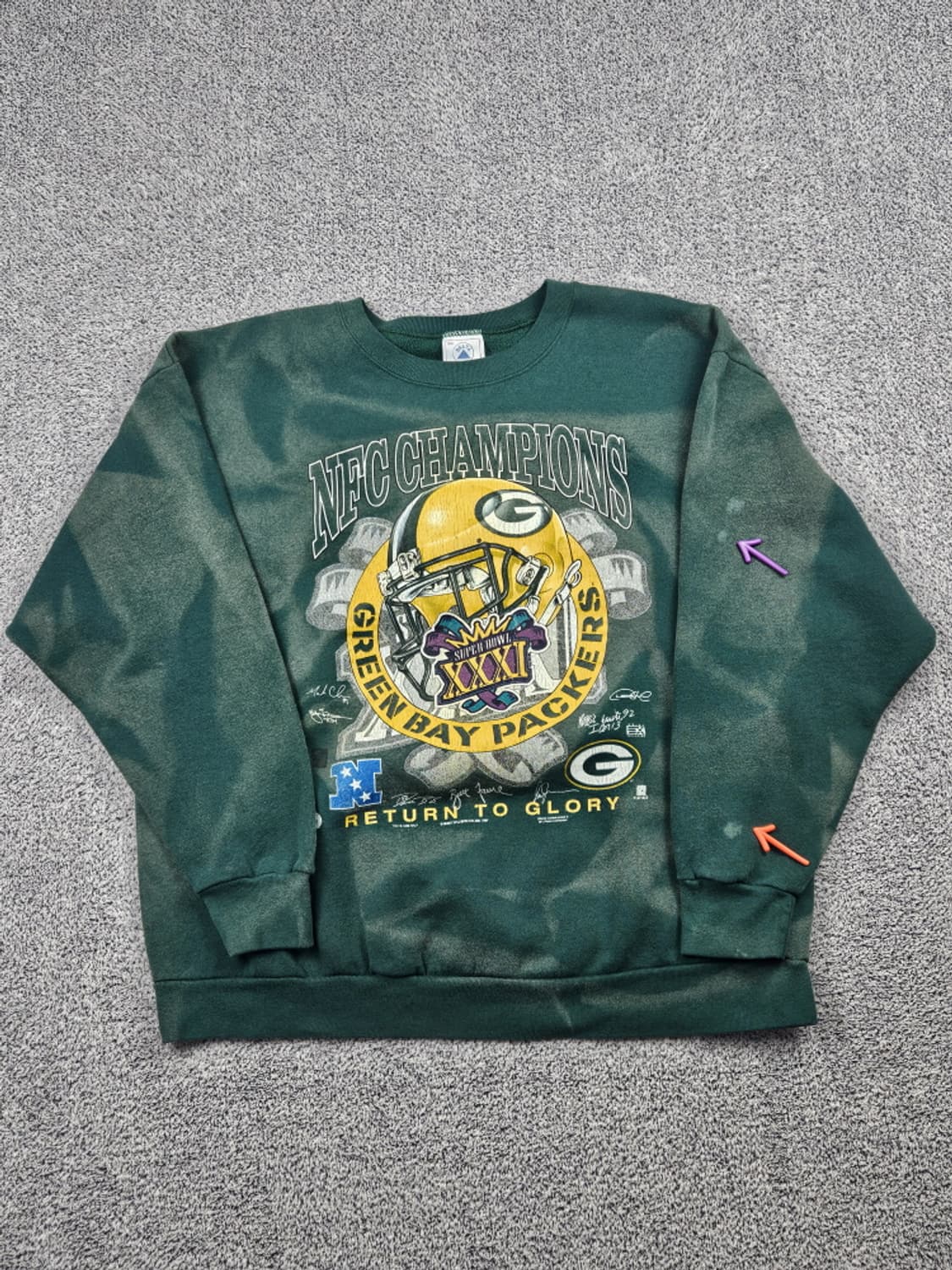 90's USA 델타 다잉워시드커스텀 맨투맨 ( 2XL ) / 10138 상품이미지6