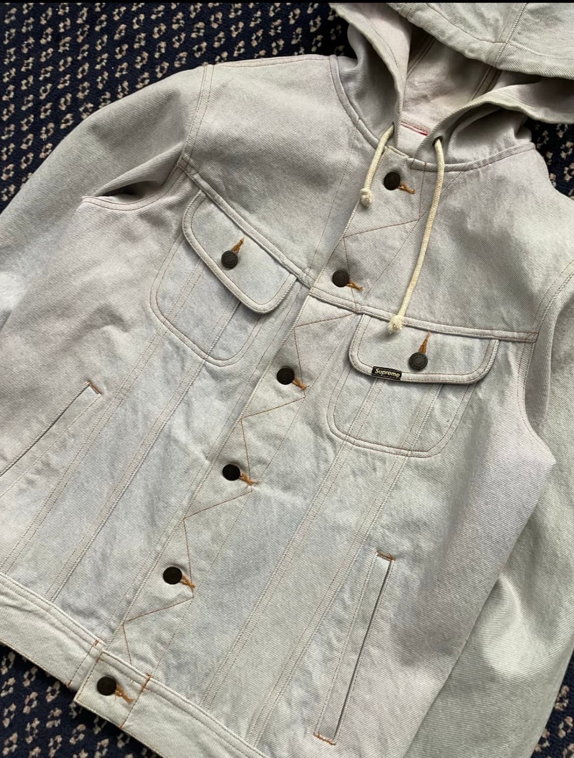 슈프림 데님 후드자켓(M) 상품이미지2