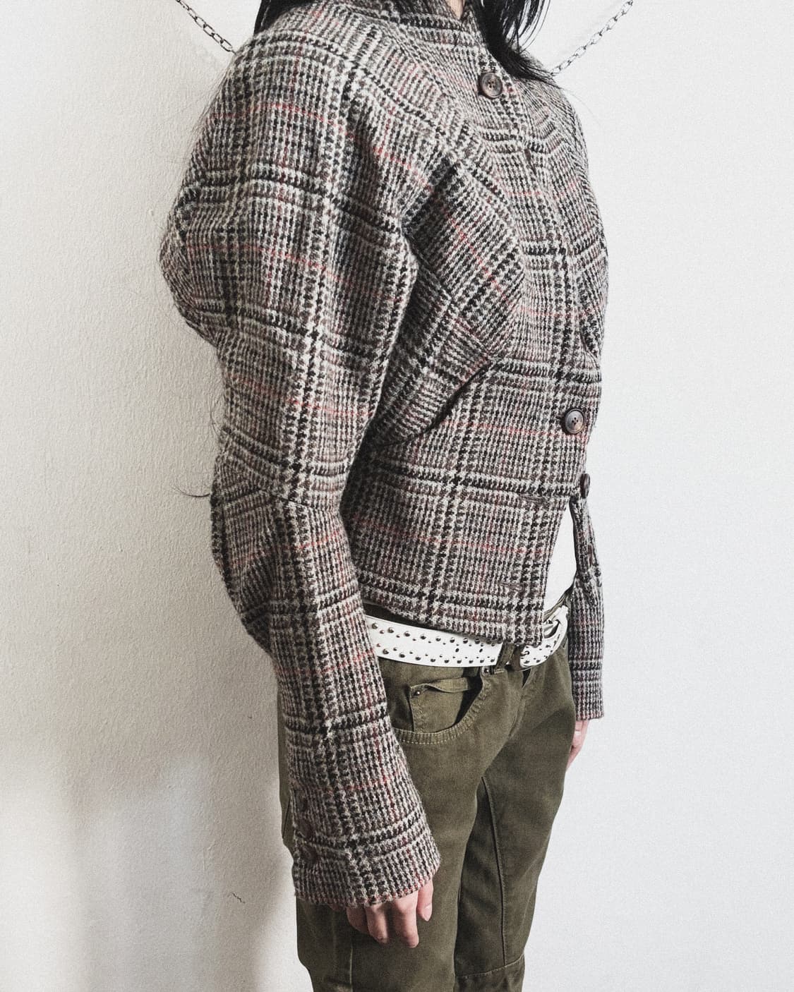 비비안웨스트우드 본인기 11AW 런웨이 asymmetric 버튼 울자켓 상품이미지3