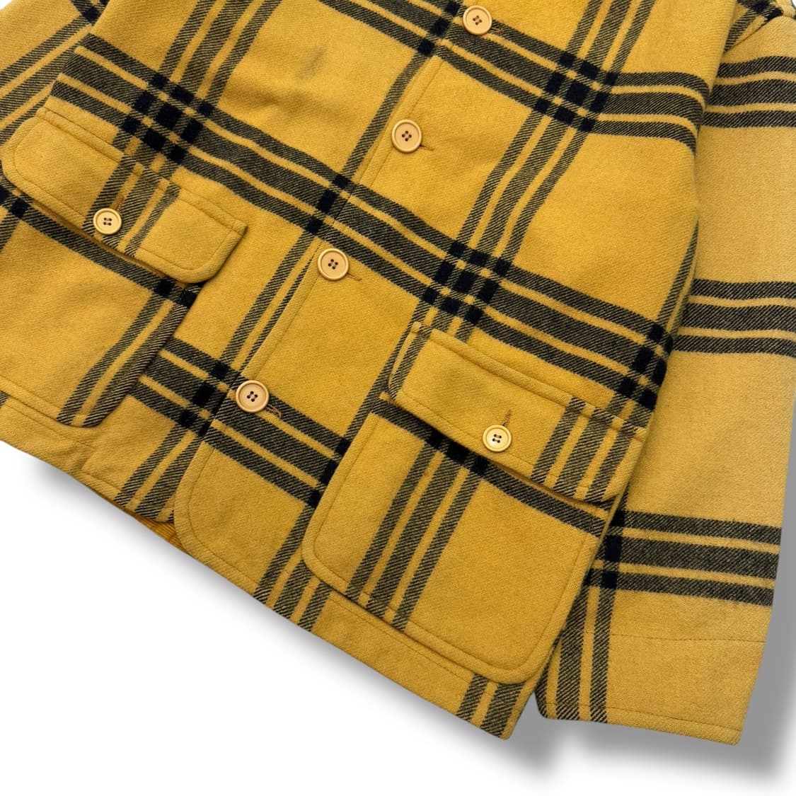 베네통 울 체크코트 r1819  상품이미지5