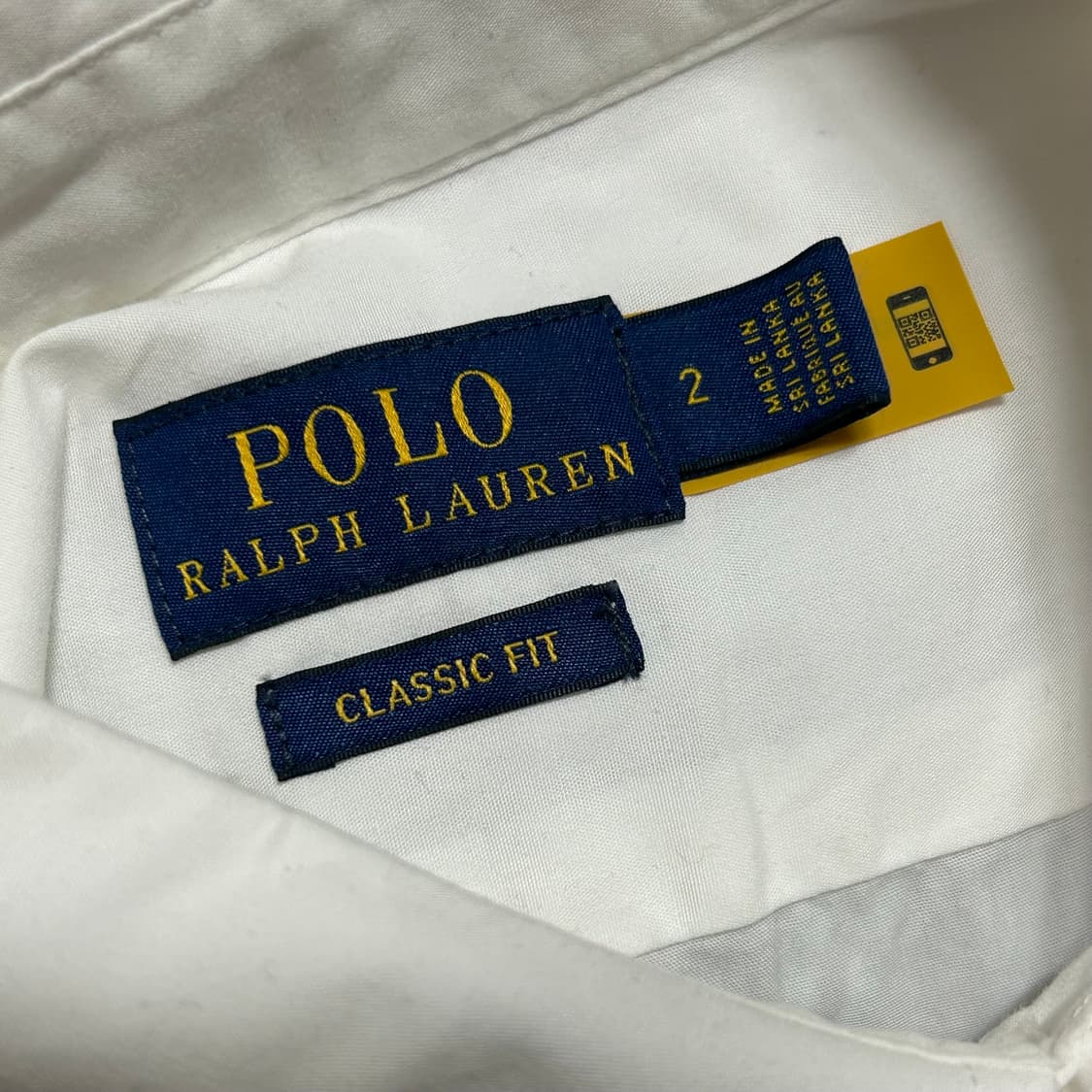 폴로 랄프로렌 신형 큐알 솔리드 셔츠 화이트 S  상품이미지7