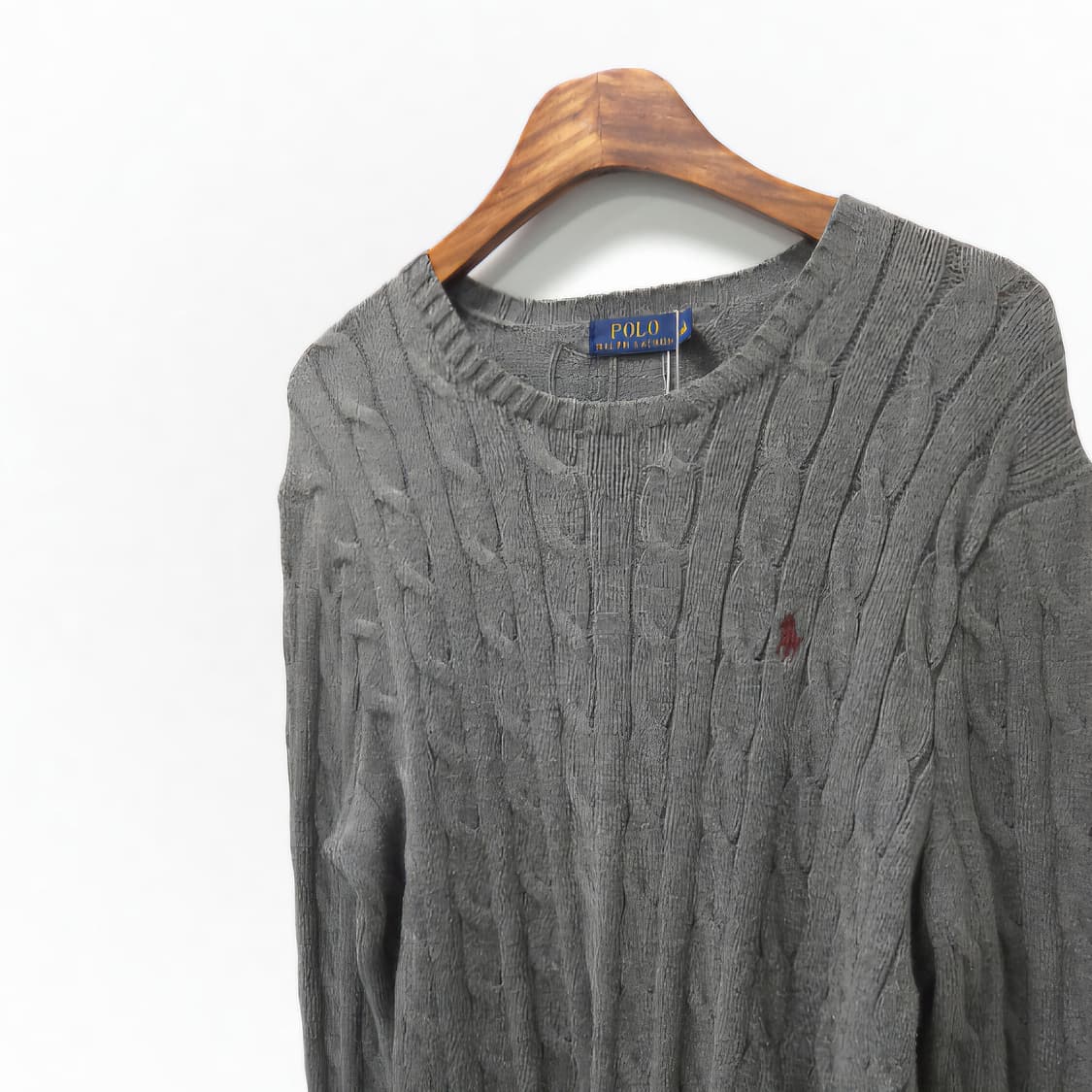 폴로랄프로렌 꽈베기 그레이 니트 S 상품이미지5