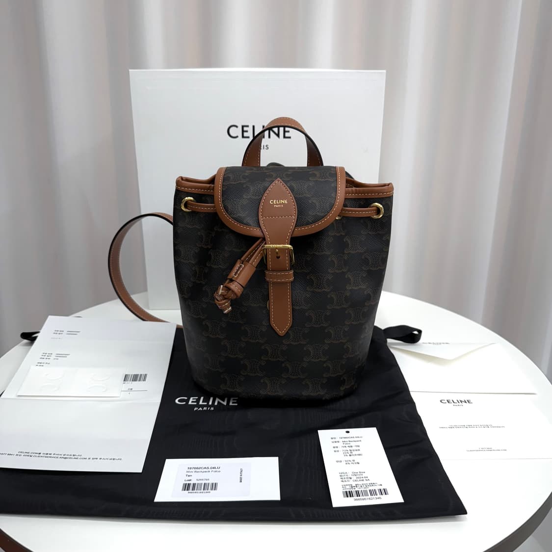 [풀박스] 셀린느 트리옹프 폴코 미니 백팩 탄 상품이미지1