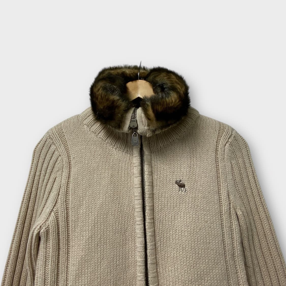  아베크롬비 Abercrombie 토끼퍼 집업 가디건 XS 상품이미지4
