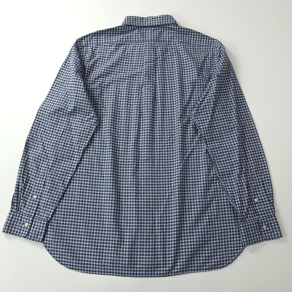 CK556 XL 폴로 네이비 마이크로 플레이드체크 셔츠 남방 상품이미지6