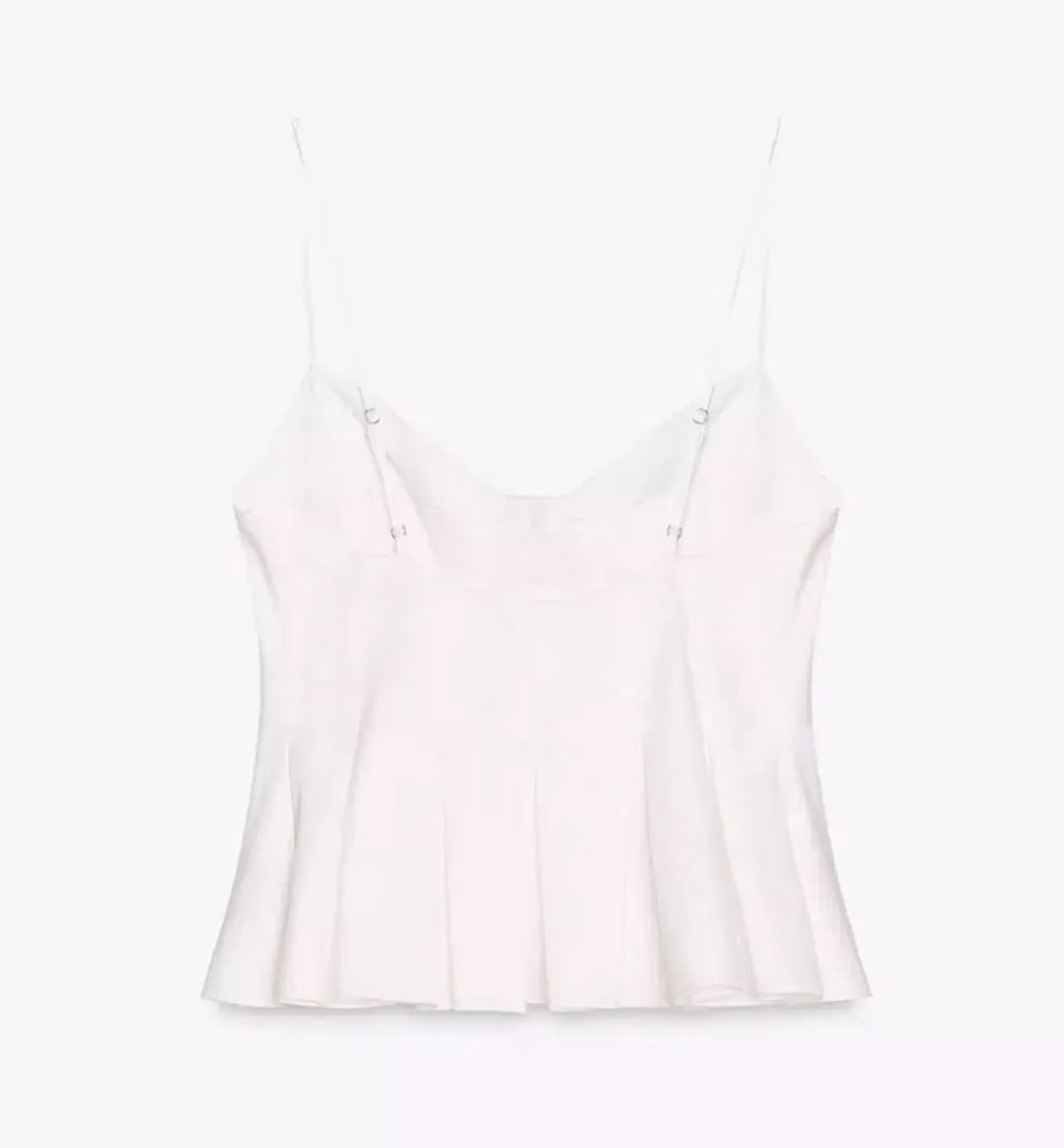 ZARA 자라 포플린 크롭트 탑, 자라 플레어 탑, 자라 플레어 나시 상품이미지9