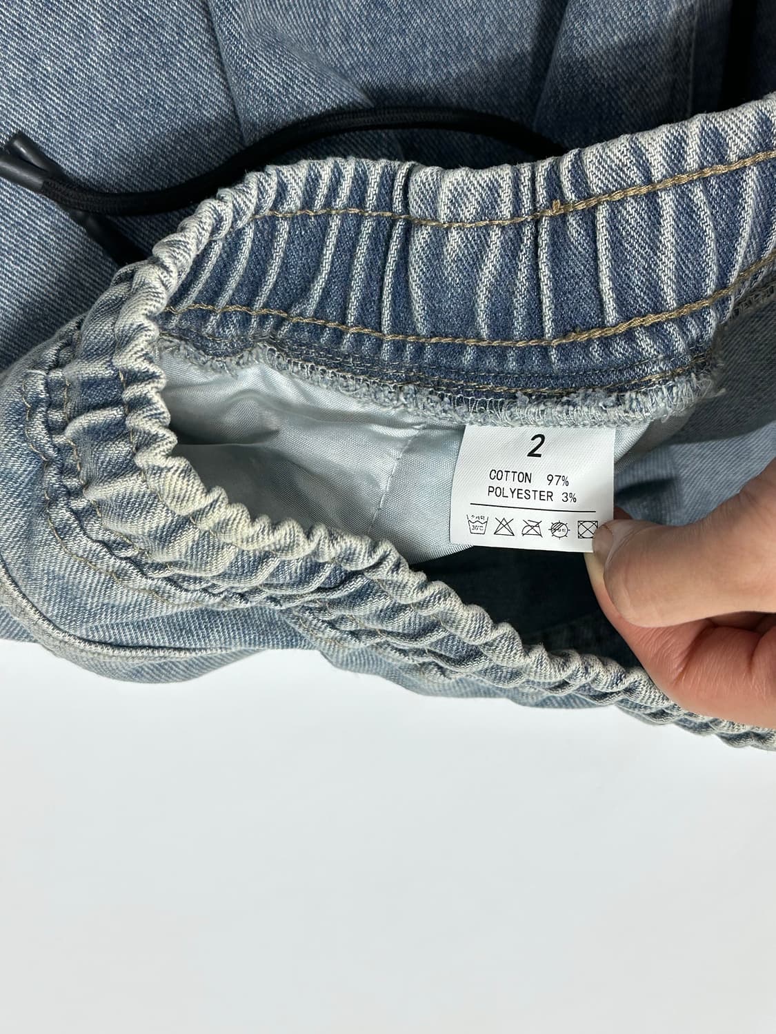 빈티지 밴딩 워싱 벌룬 데님팬츠 청바지 상품이미지6