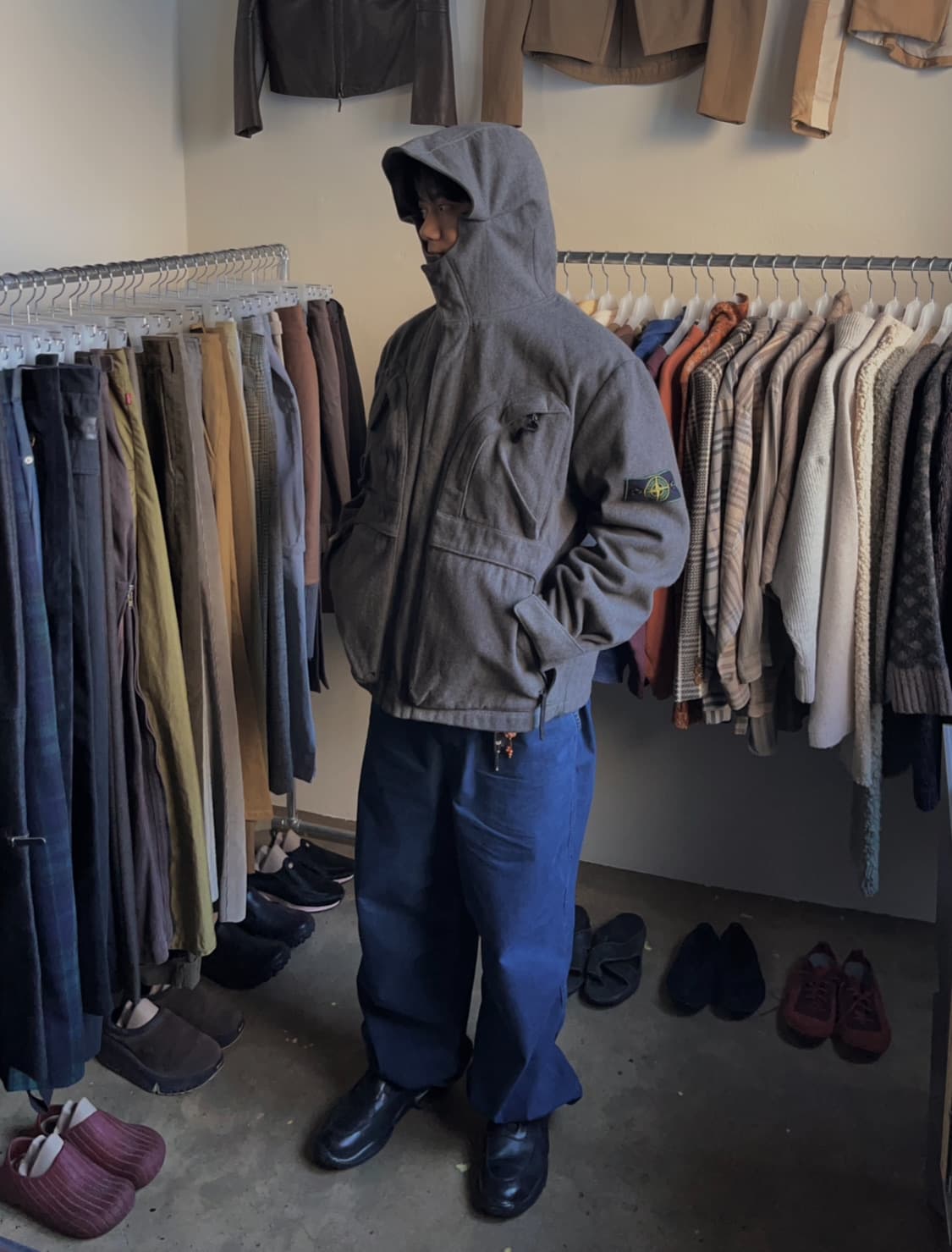 98AW 스톤아일랜드 울 카고 후드 자켓 아카이브 상품이미지3